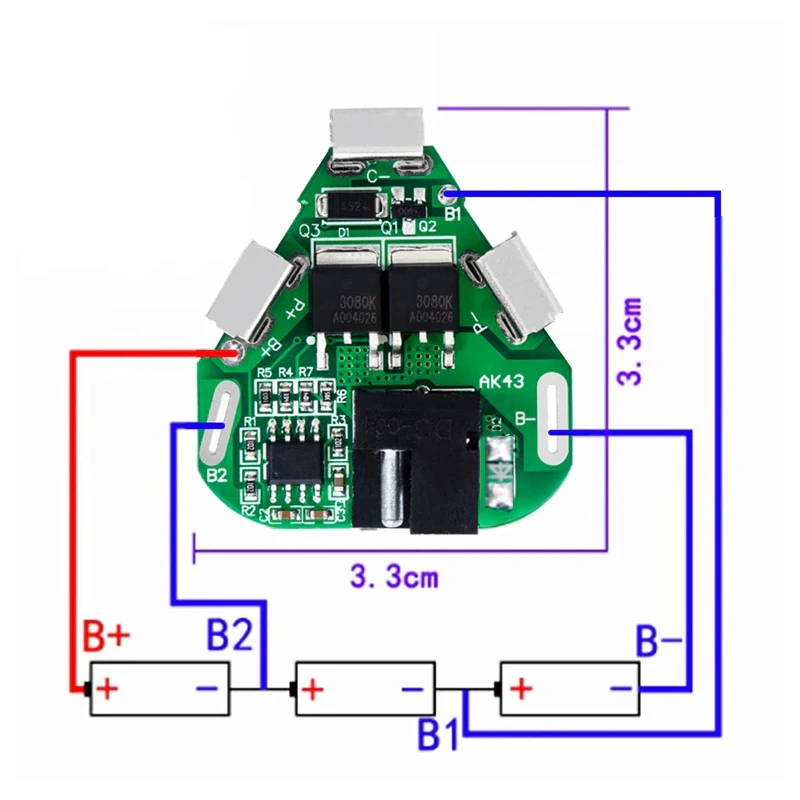 3S 12.6V 6A BMS Li-ion Lithium Battery Protection Board 18650 Power Bank Balancer Battery Equalizer Board for Electric Drill - Image 3