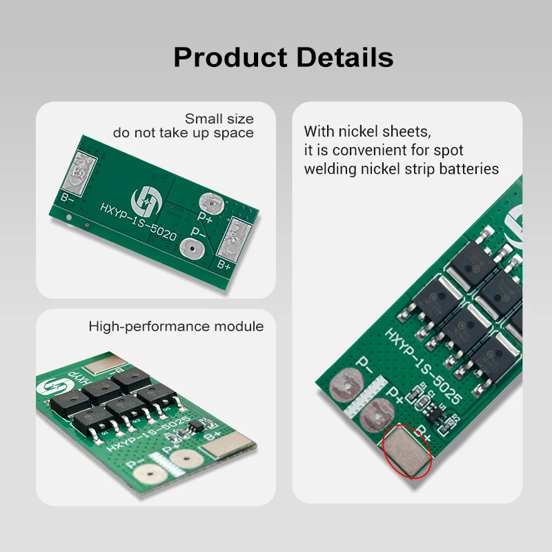 BMS 1S 12A 20A 25A 3.7V Lithium Battery Protection Board 18650 4.2V Charging Voltage/Short Circuit/Overcharge Prevention - Image 2