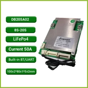 BMS JBD BMS DB20SA02 8S-20S 50A Smart Battery BMS Built-in Bluetooth UART Balance Protection Board for LiFePO4 Li-ion LTO E-Bike