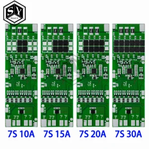 BMS 7S 24V 10A 15A 20A 30A Li-ion 18650 Battery Charge Board With Balance Function Short Circuit / Temperature Protection