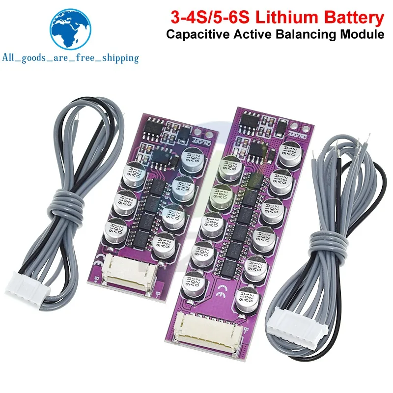 1.2A BMS 3S 4S 5S 6S 18650 Lithium Battery Active Equalization Board Li-ion LiFePo4 Balancer Energy Transfer Balance Capacitor