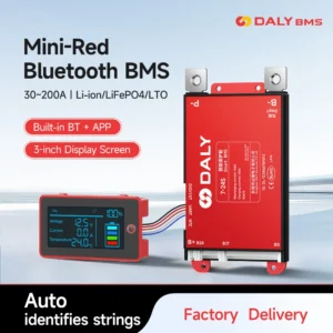 Daly Smart BMS 4S 7S 8S 13S 14S 16S 17S 20S 24S Built-in Bluetooth 3inch LCD 30A 40A 60A 80A 100A 150A 200A Lifepo4 Li-Ion LTO