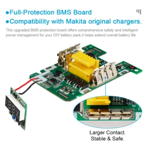 Battery Case For Makita 18V 3.0Ah 6.0Ah BL1840 1860 1850 Shell Box With BMS PCB Board Charging Protection LED digital BL1830