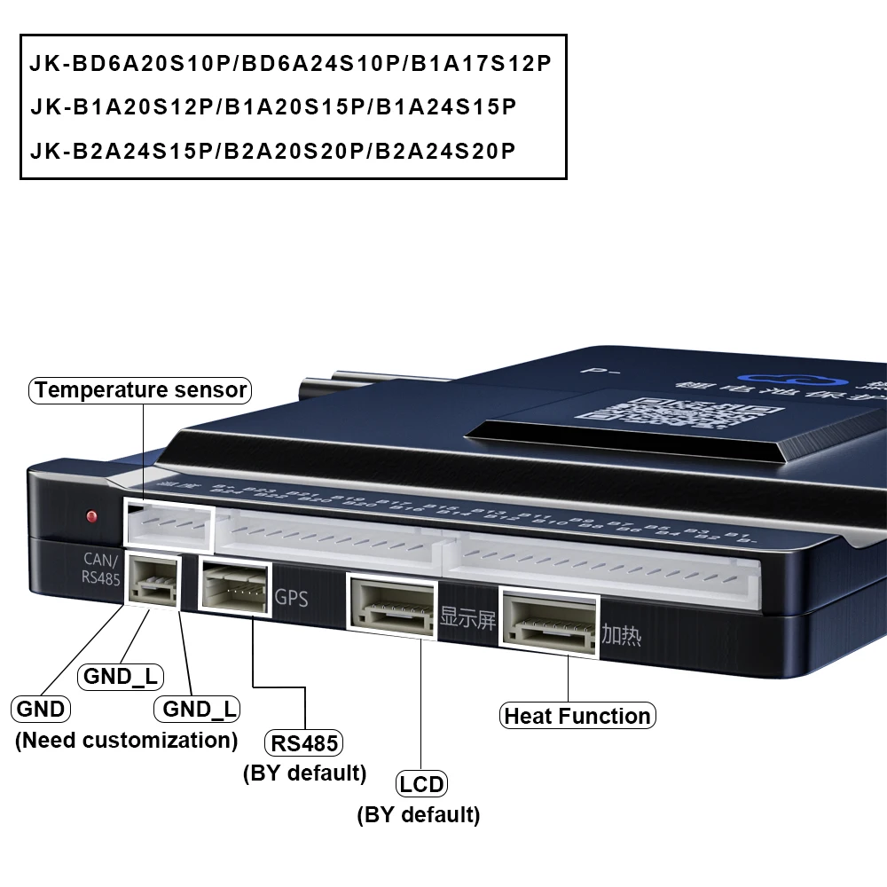 JIKONG Bms JK Smart Bms 4S 8S 12S 13S 14S 16S 17S 20S 24S Active Balance Bms 40A 60A 80A 100A 150A 200A 300A Lifepo4 Li-Ion Lto - Image 3