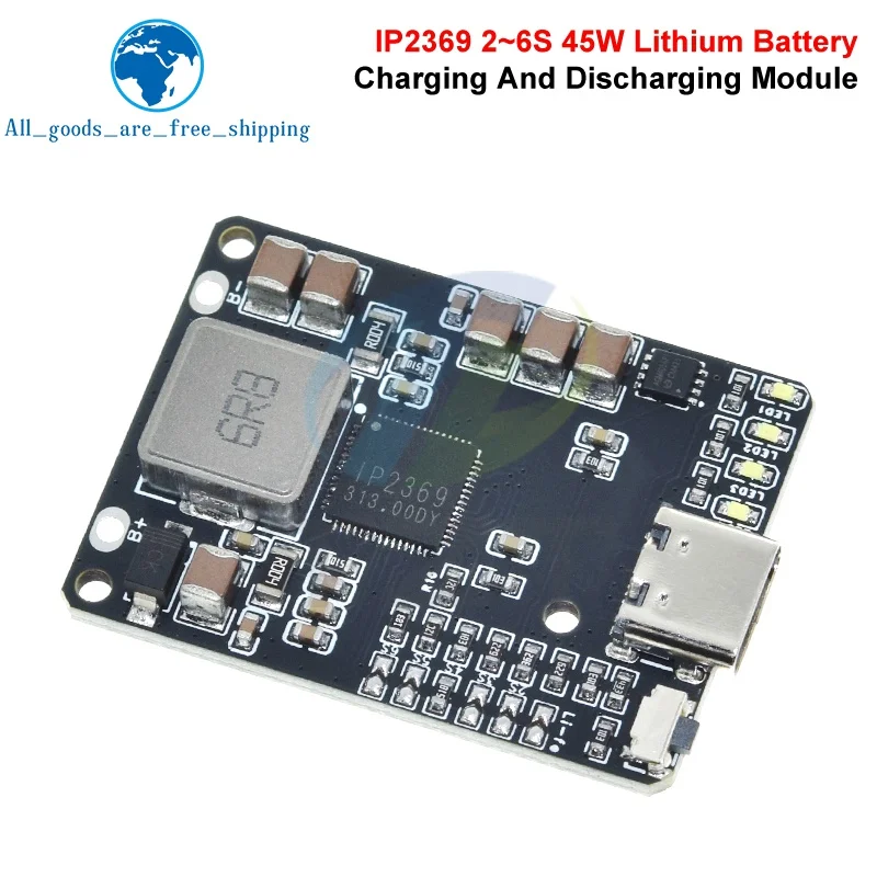 IP2369 45W 2S~6S Lithium Battery Charging Discharging BMS 3S 4S 5S Li-ion/LiFePO4 Battery Charger For Power Banks Drone Charge - Image 3