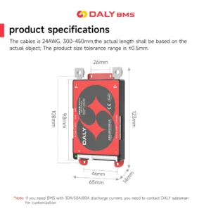 Daly Smart BMS 4S Lifepo4 12V 8S 24V 16S 48V 100A BMS Bluetooth CANBUS RS485 3.2V Battery BMS Scooter E-bike Protective Board
