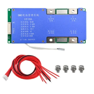 BMS 8S 100A 24V LiFePO4 Battery Protection Board BMS Iron Phosphate LFP Board Charging Controller with Balancing Function