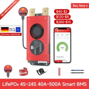 Daly Smart BMS 4S 12V Lifepo4 8S 24V 16S 48V 100A 150A 200A 300A Bluetooth for Inverter RS485 CANBUS Germany Warehouse