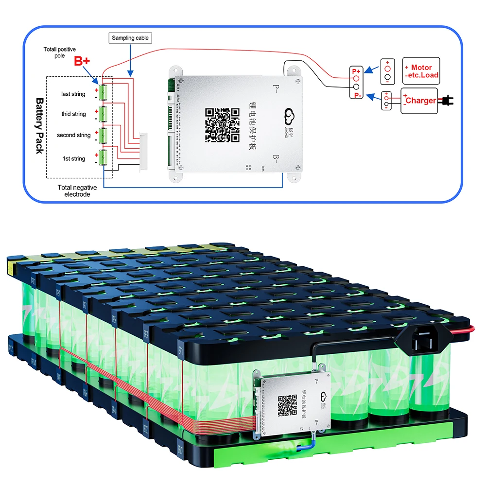 JIKONG Smart BMS Active Balance JKBMS 4S 8S 16S 24S 60A 80A 100A 200A Current 1A 2A with BT RS485 for Li-Ion Lto LiFePo4 Battery - Image 3