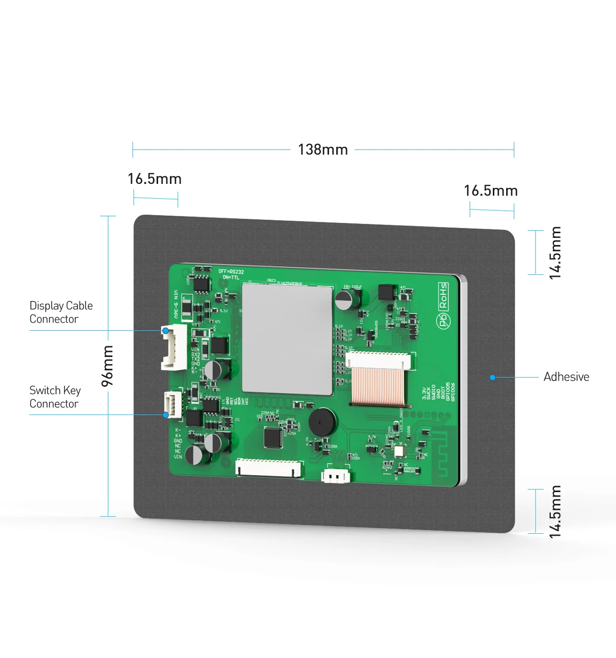JIKONG 4.3inch Touch Screen Display For V19 V22 Version PB Series Energy Storage BMS TTL-P Display Support Cells Pack Check - Image 3