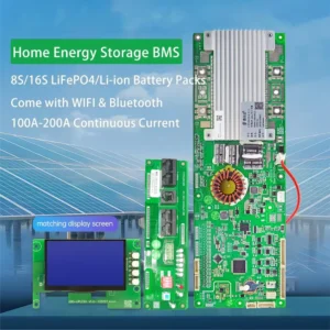 BMS Smart Lifepo4 JBD Smart BMS Inverter Energy Storage ESS Li-ion Lifepo4 100A-200A 10S 16S 60V BMS CAN RS485 With NTCs Parallel Connection