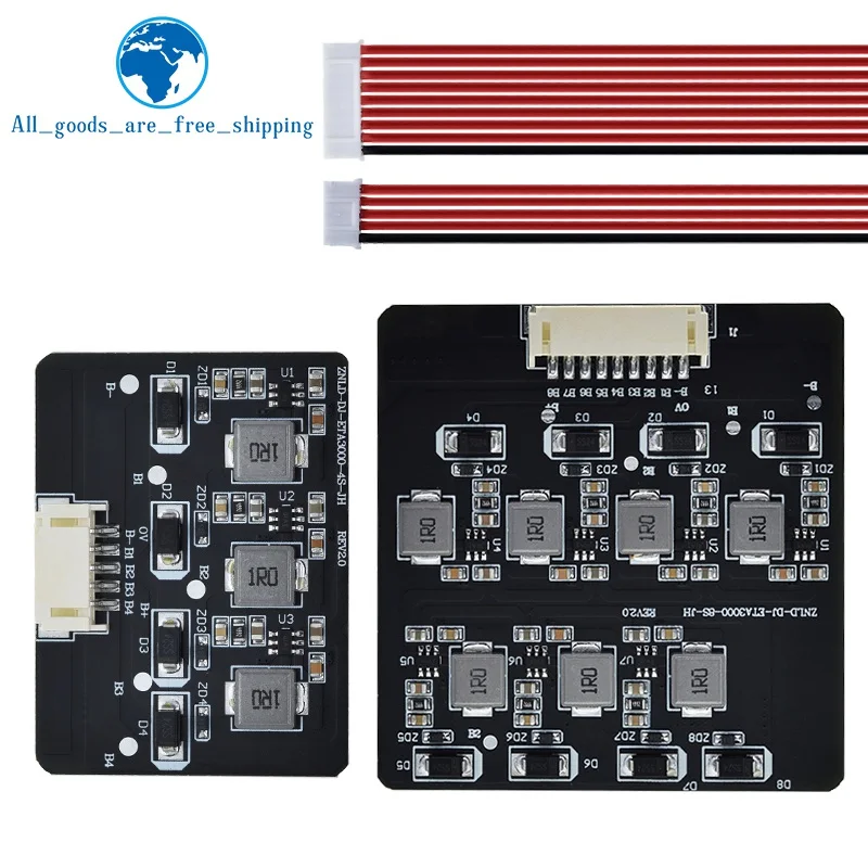 TZT BMS 2S-8S 1.2A Balance Board Lifepo4 LTO Lithium Battery Active Equalizer Balancer Energy Transfer Board BMS 3S 4S 5S 6S 8S - Image 4