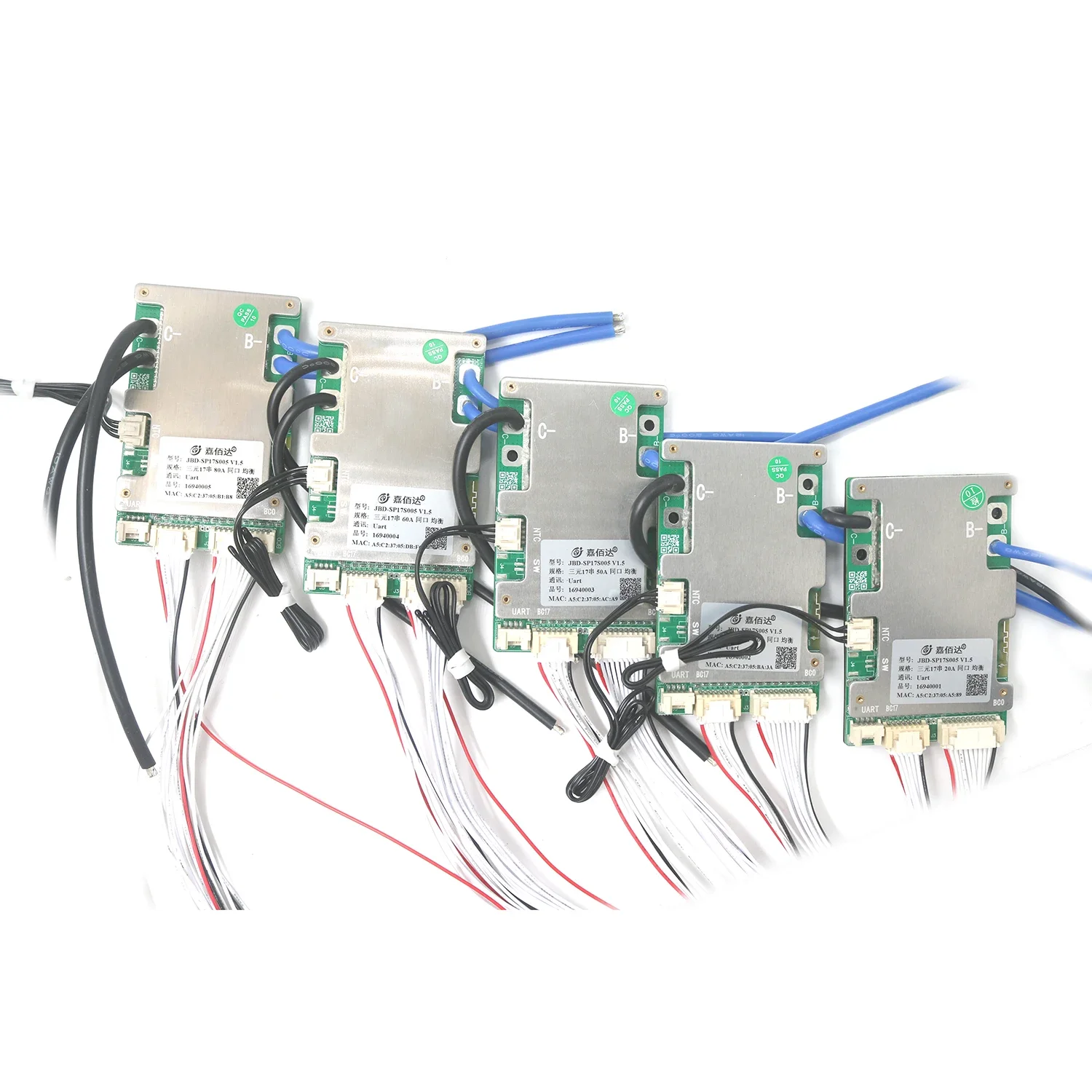 BMS JBD 13S 7S ~17S JBD Bluetooth Smart BMS 10S 12S 13S 14S 16S Lithium Battery Protection Board 24V 36V 48V 52V 60V Li-ion Lipo 20A 40A 60A - Image 4