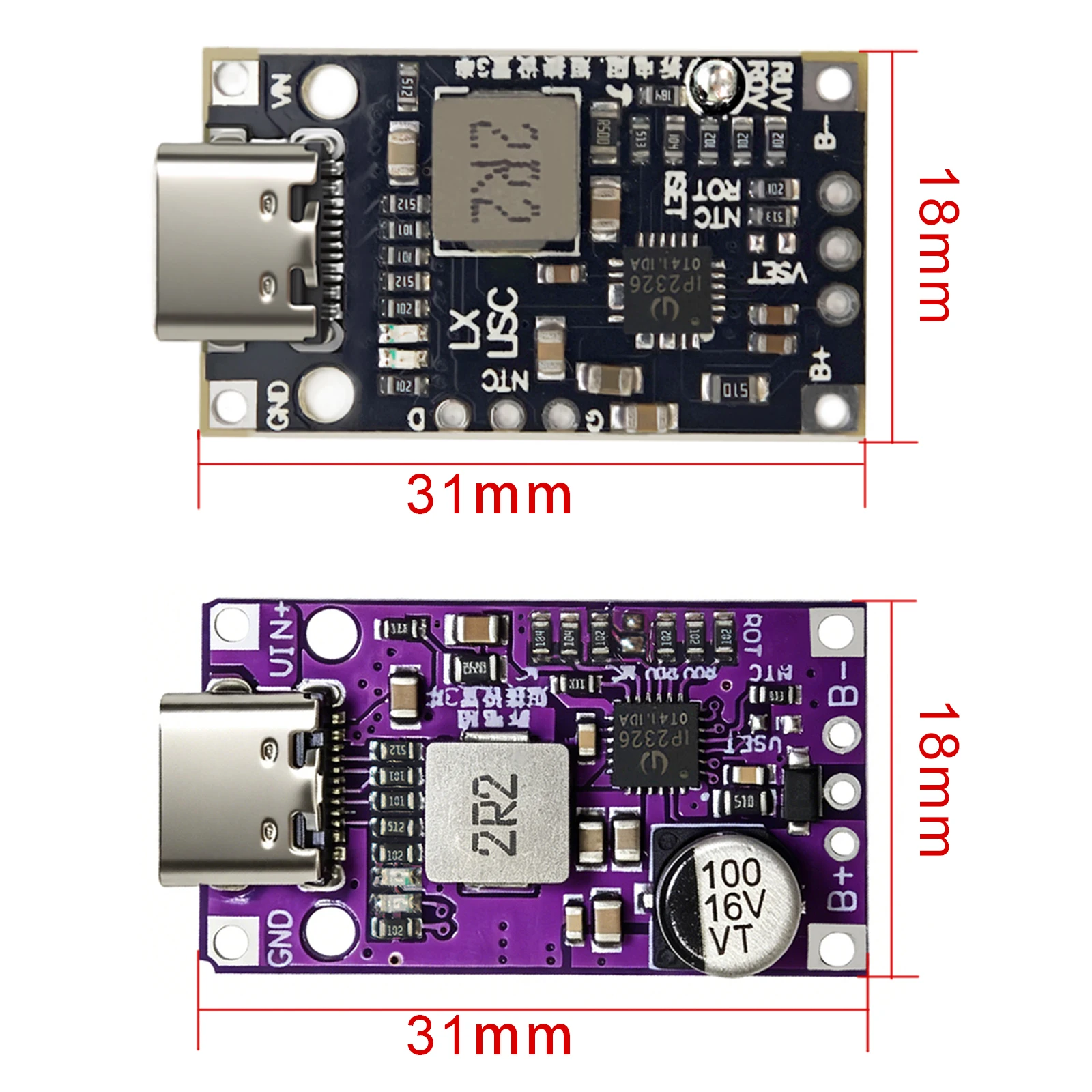 2S 3S Type-C USB BMS Charging Module 15W 8.4V 12.6V Lithium Battery Boost Board with Balanced Fast Charge QC for DIY Charger PCB - Image 6