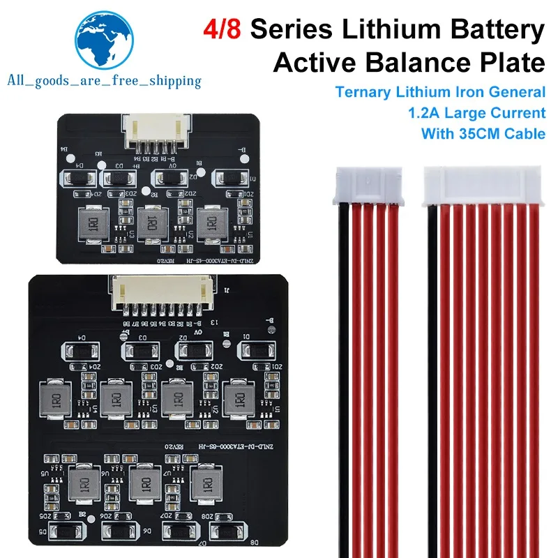 TZT BMS 2S-8S 1.2A Balance Board Lifepo4 LTO Lithium Battery Active Equalizer Balancer Energy Transfer Board BMS 3S 4S 5S 6S 8S - Image 2
