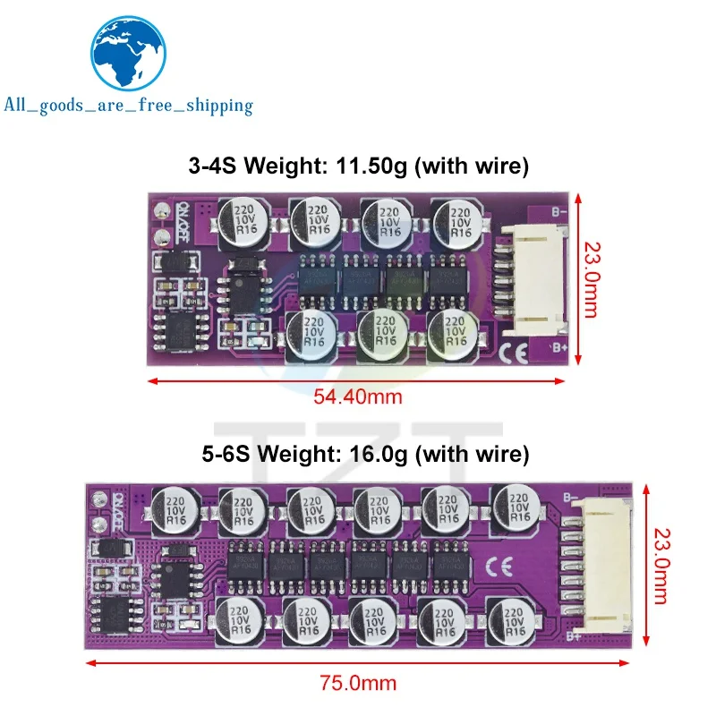 1.2A BMS 3S 4S 5S 6S 18650 Lithium Battery Active Equalization Board Li-ion LiFePo4 Balancer Energy Transfer Balance Capacitor - Image 2
