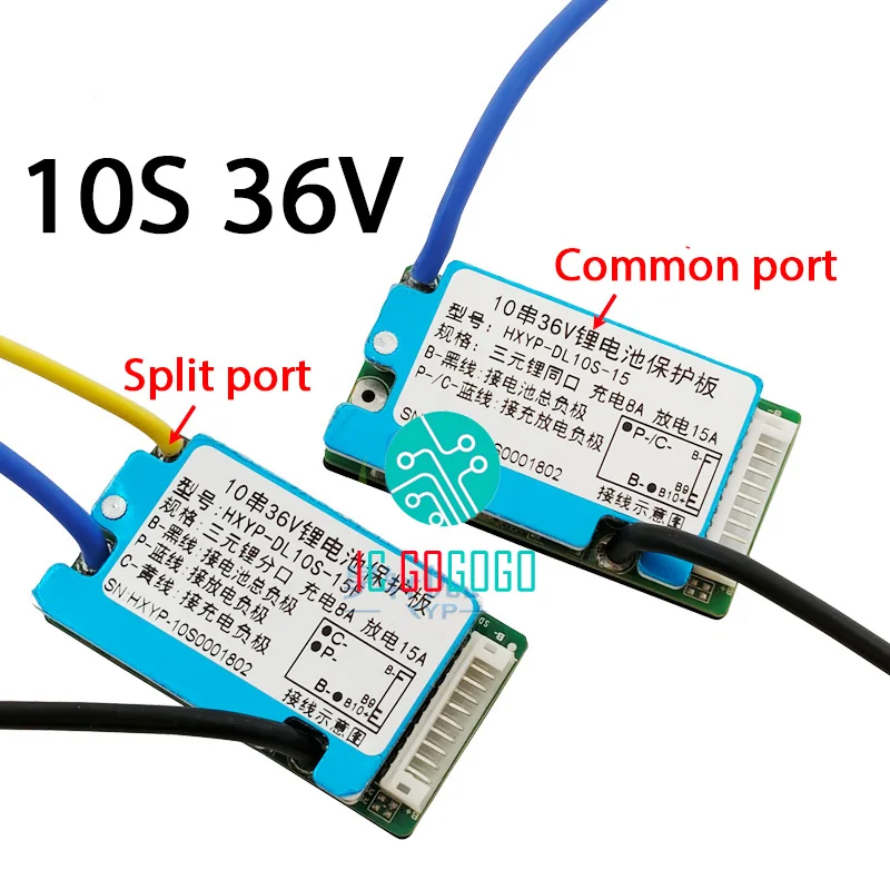 15A 20A 10S 36V 13S 48V Li-ion Lithium Ion Battery Protection Board Common Split Port Pack BMS TC Temperature Sensor Heat Sink - Image 2