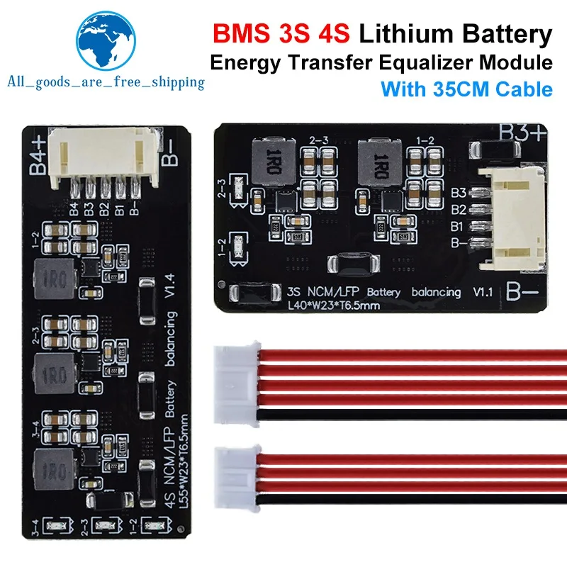 TZT BMS 3S 4S Active Balancer Board 1.2A Lifepo4 Lipo Li-ion Lithium Battery Energy Transfer Equalizer Module Inductive Version - Image 2