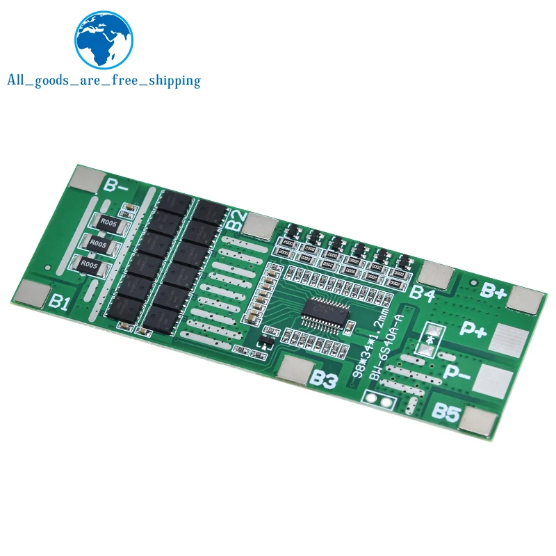 TZT 1/5PCS 24V 6S 40A BMS 18650 Li-Ion Lithium Battery Poretect Board Solar Lighting BMS PCB With Balance For Ebike Scooter - Image 2
