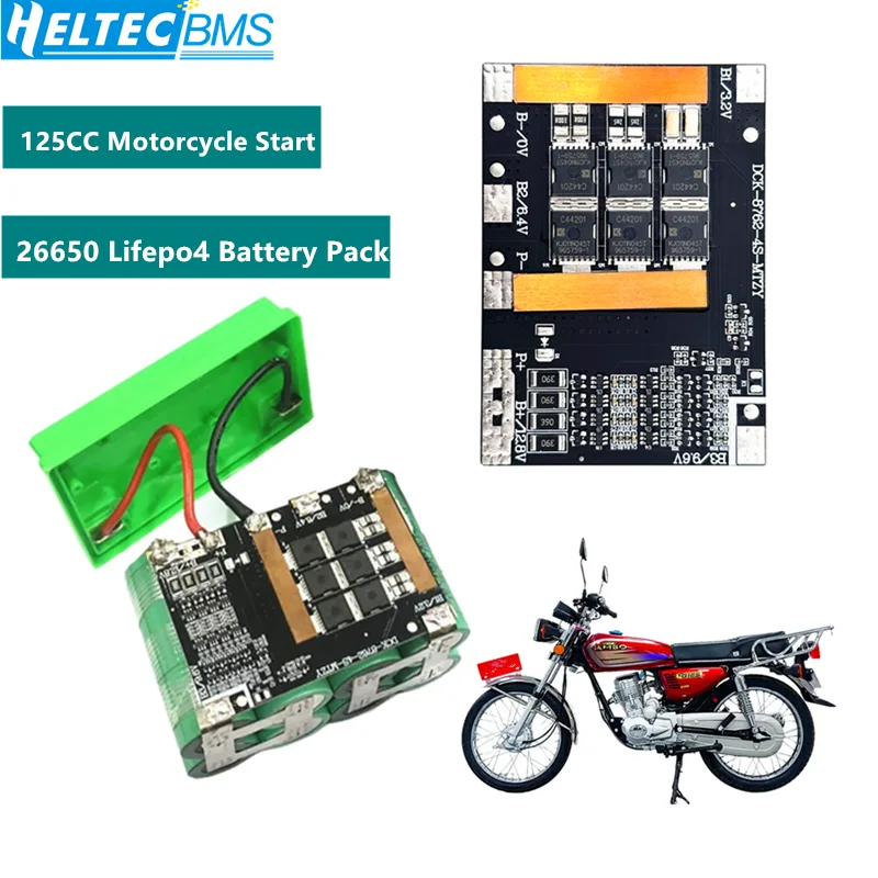 Heltecbms 4S 80A BMS 26650 12V Lifepo4 Battery Protection Board Balance Board Special For 125CC Motorcycle Start Up Battery Pack - Image 5