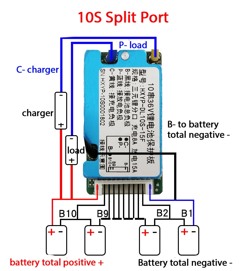 15A 20A 10S 36V 13S 48V Li-ion Lithium Ion Battery Protection Board Common Split Port Pack BMS TC Temperature Sensor Heat Sink - Image 5