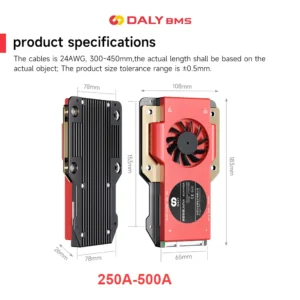 Daly Smart BMS 40-500A BT APP UART 3S 4S 6S 7S 8S 10S 12S 13S 14S 15S 16S 17S 20S 24S Li-ion LiFePo4 LTO 12V 24V 36V 48V 60V 72V