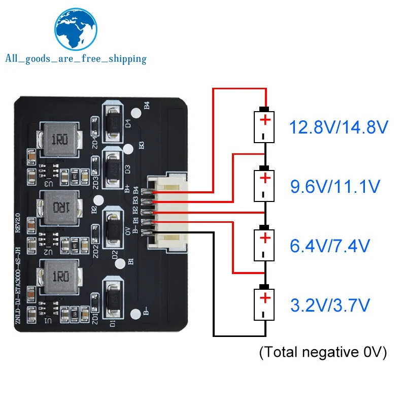 TZT BMS 2S-8S 1.2A Balance Board Lifepo4 LTO Lithium Battery Active Equalizer Balancer Energy Transfer Board BMS 3S 4S 5S 6S 8S - Image 5