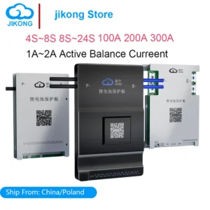 JIKONG Smart BMS Active Balance JKBMS 4S 8S 16S 24S 60A 80A 100A 200A Current 1A 2A with BT RS485 for Li-Ion Lto LiFePo4 Battery